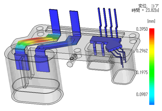 Moldflow Insight インサート解析、コアシフト解析