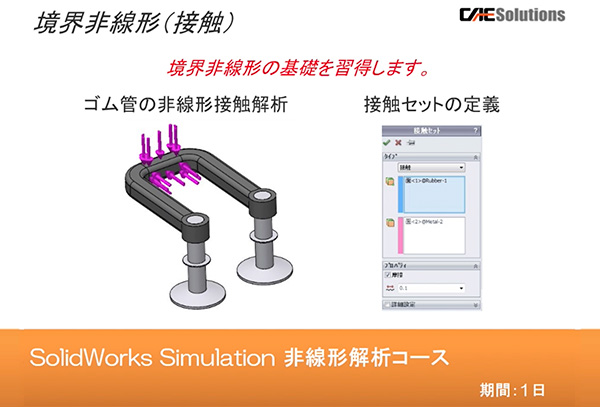 SOLIDWORKS Simulation 非線形解析