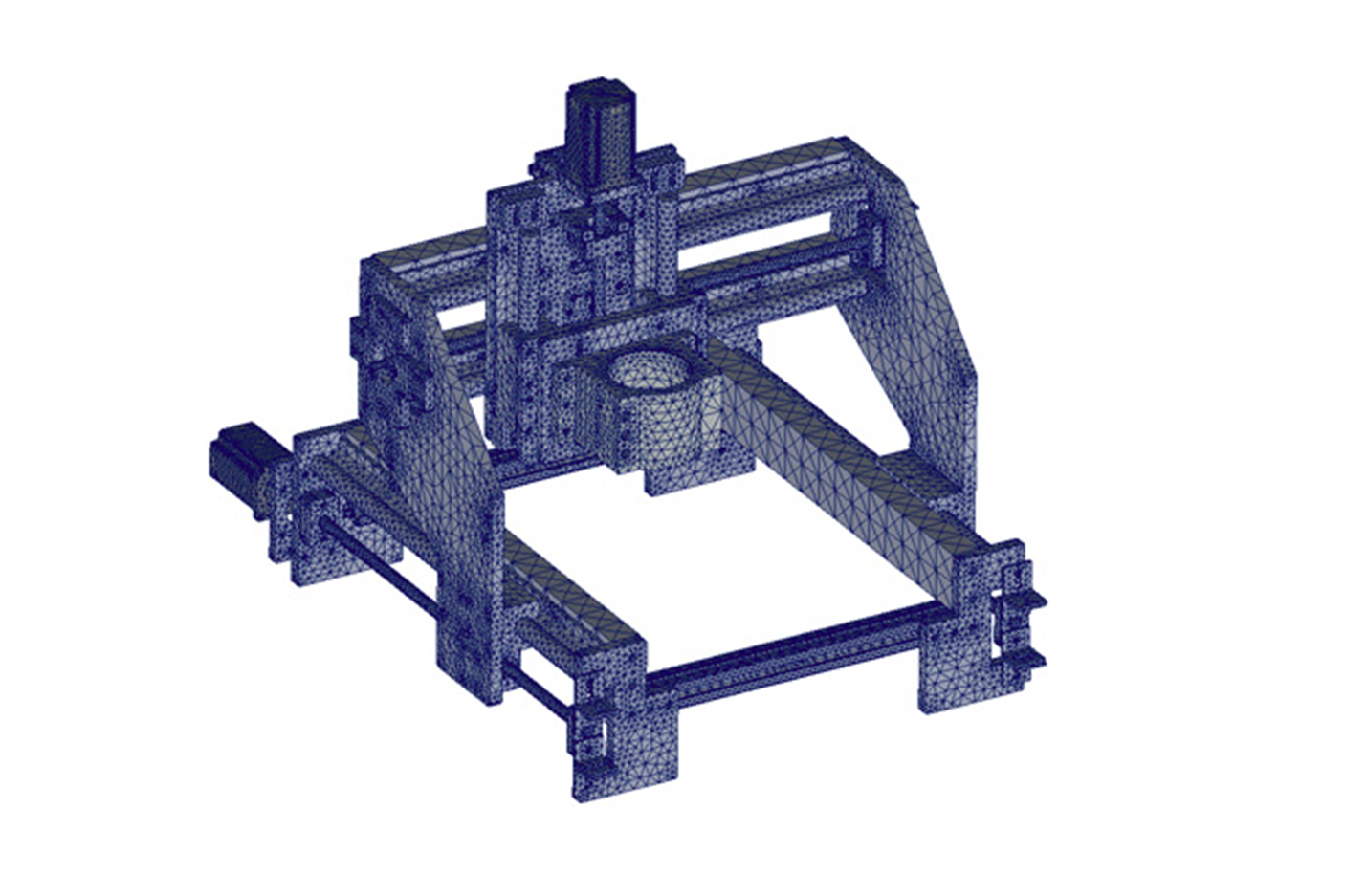 SOLIDWORKS Simulationで作成したメッシュモデル