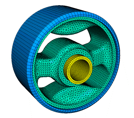 Abaqus 粘弾性ゴム