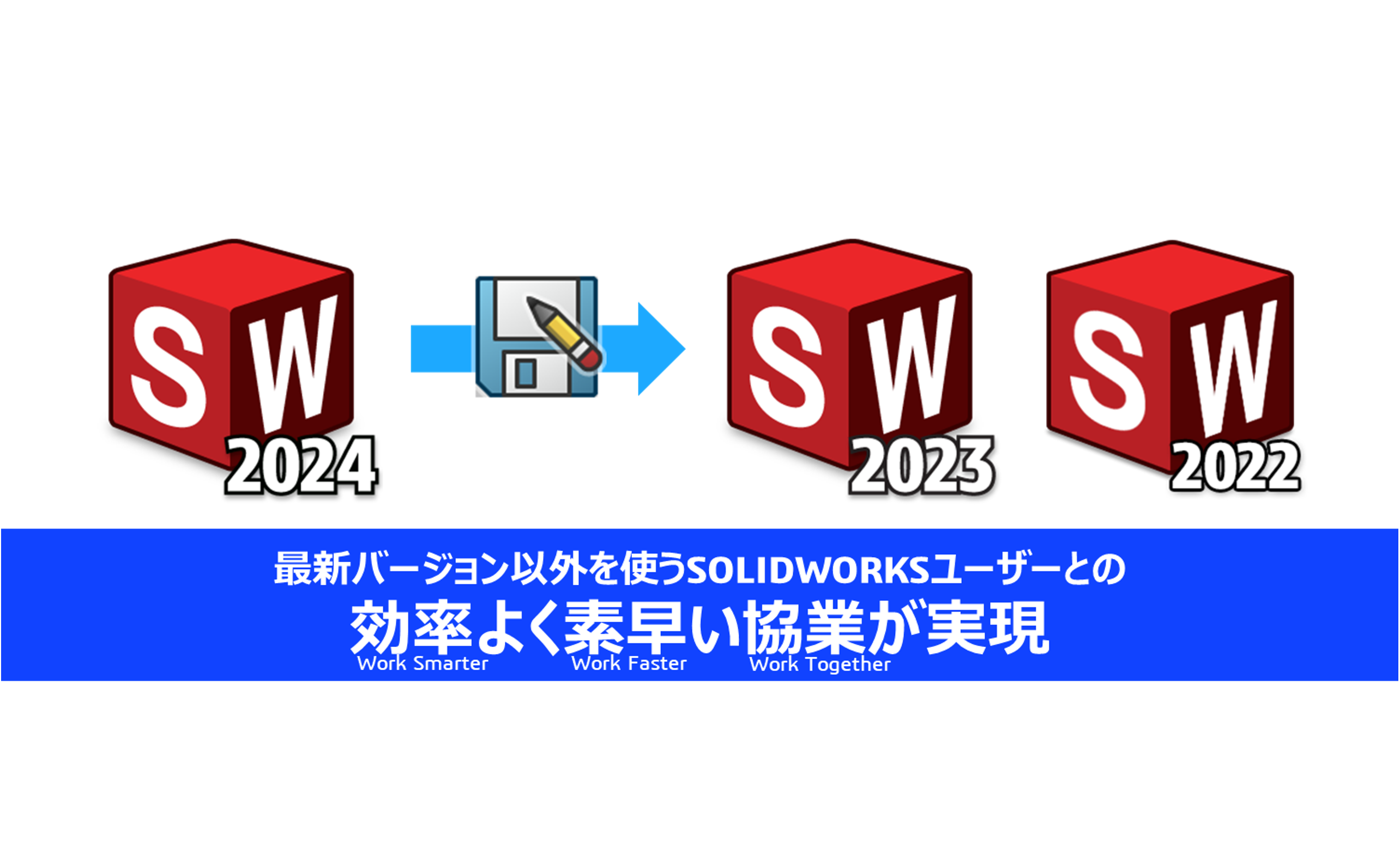 SOLIDWORKS 2024 下位バージョン形式で保存が可能に