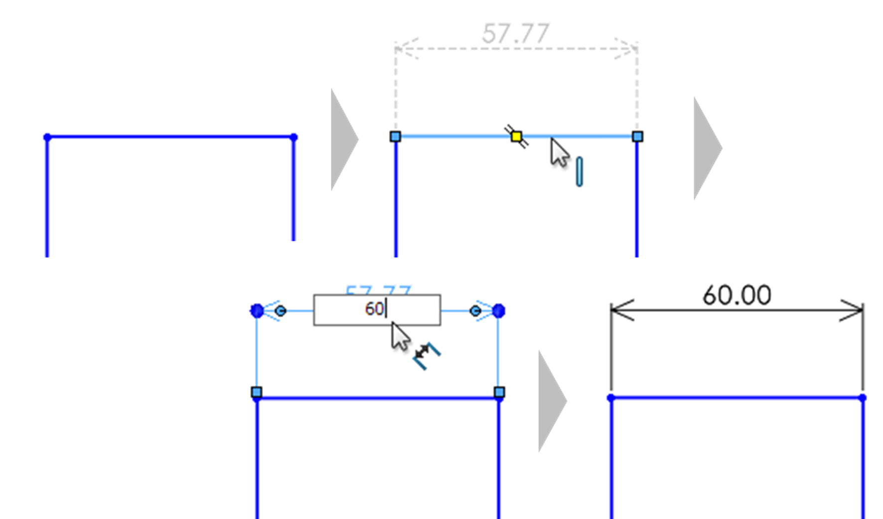 SOLIDWORKS 2024 部品：プレビューからスケッチ寸法を作成・編集