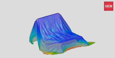 フレキシブル粒子を用いた布の挙動解析