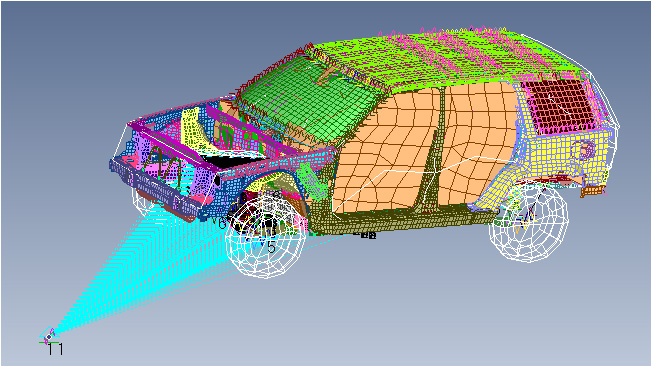 Simcenter Femapで作成した混合メッシュ