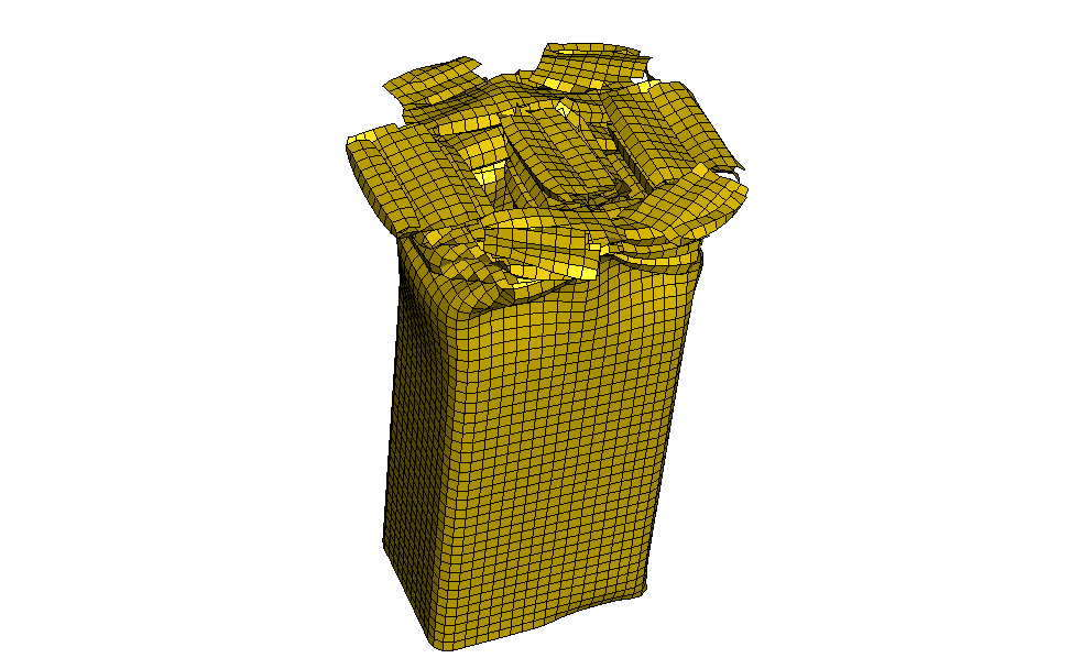 Abaqus アルミニウム部材断面への動的衝撃