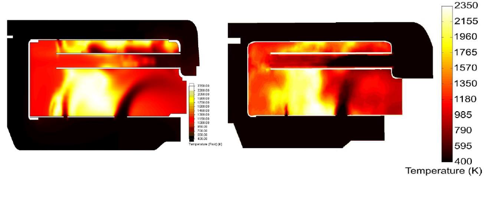 Simcenter FLOEFD 燃焼プロセスにおけるふく射 (Advancedモジュール)