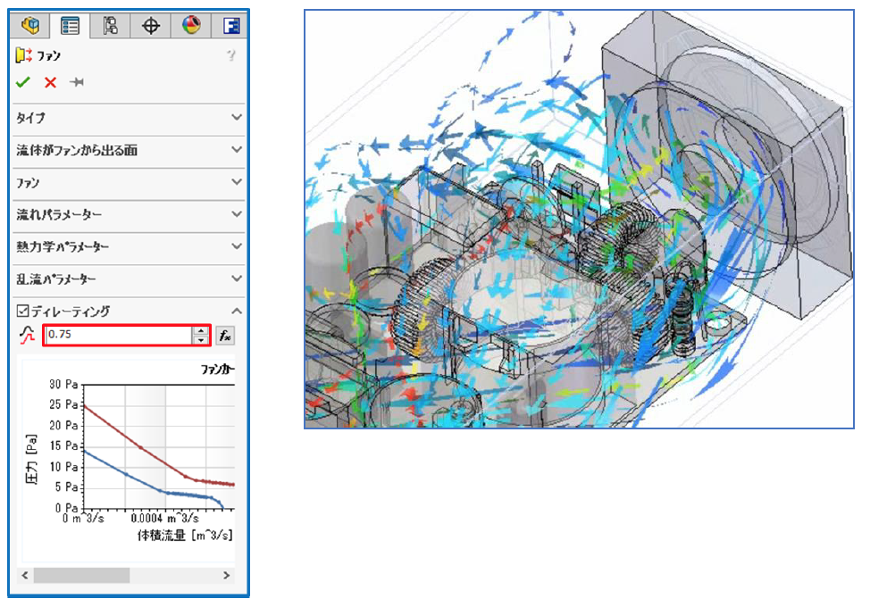 Simcenter FLOEFD v2019 機能-応答曲線ビューワの改良