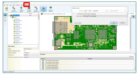Simcenter FLOEFD v2020 FLOEFD EDA Bridge 変更点の保存