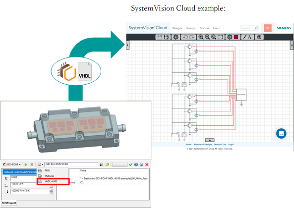 Simcenter FLOEFD v2021 BCI-ROM VHDL-AMS エクスポートおよびインポート