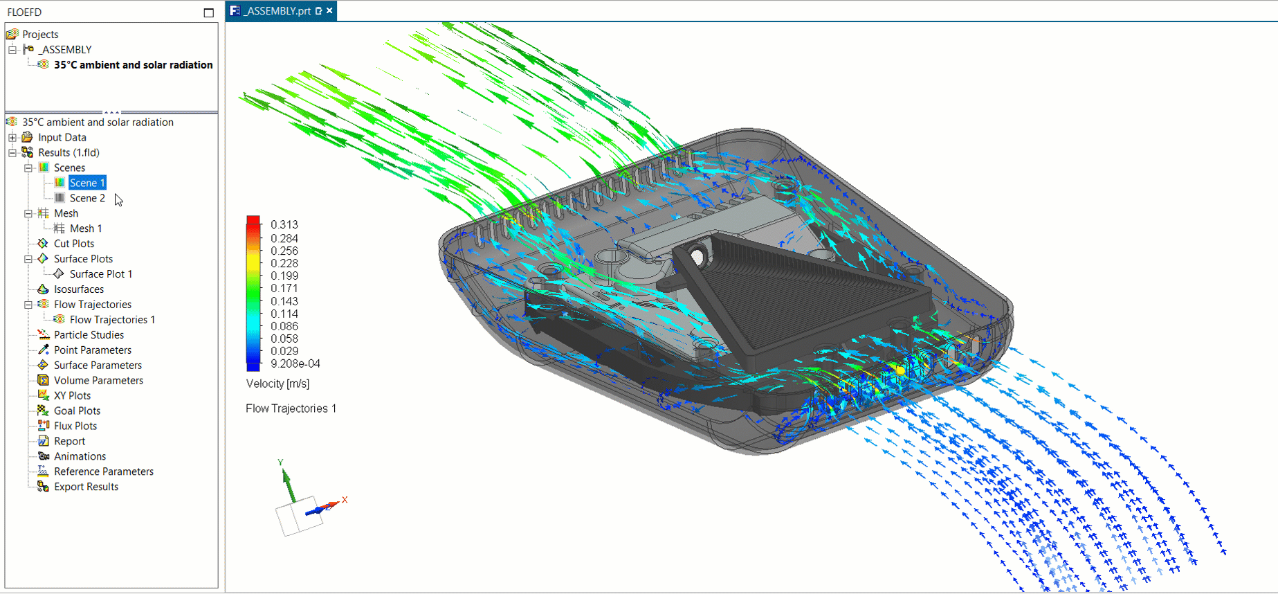 Simcenter FLOEFD v2021 シーンプロット